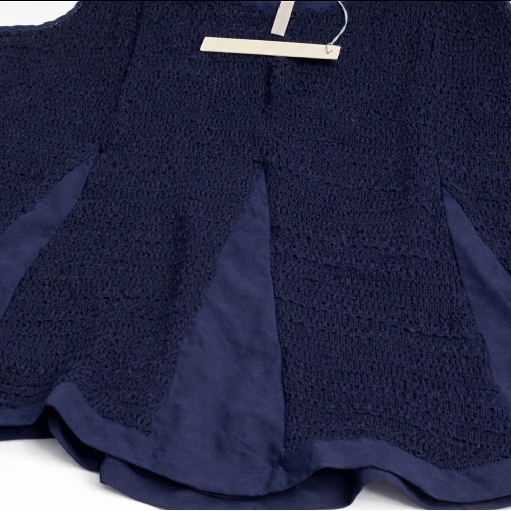 LC Lauren Conrad Chiffon Mixed Media Tank in Peacoat Navy ~ Size: XL ~ NWT - Picture 11 of 16